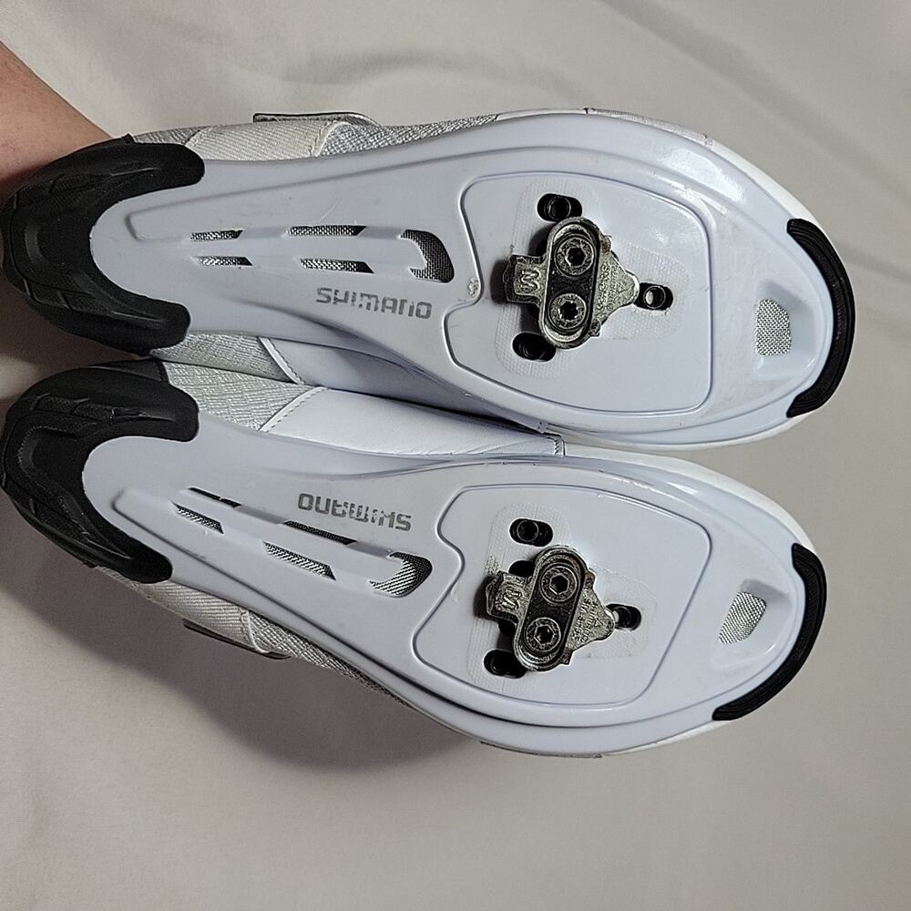 Shimano SH-IC100 Dynalast Women's Indoor Cycling Shoes Bike White SPD Cleat incl - Picture 9 of 10